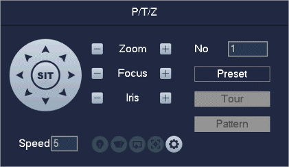 NVR PTZ მართვის პანელი